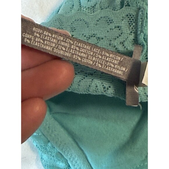 AERIE LACE BRALETTE MINT GREEN UNPADDED MEDIUM - Picture 4 of 6